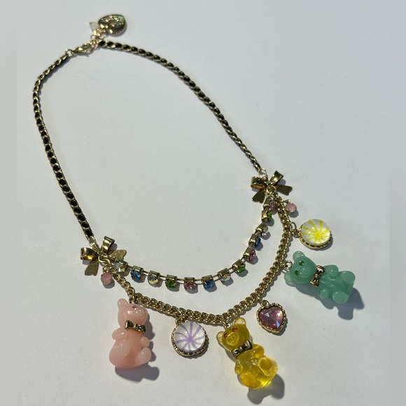 Rare Vintage Y2K Betsey Johnson Candyland Gummy Bears Choker Necklace - Picture 2 of 4